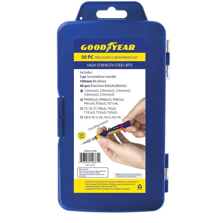 50-Piece Set: Goodyear Precision Screwdriver
