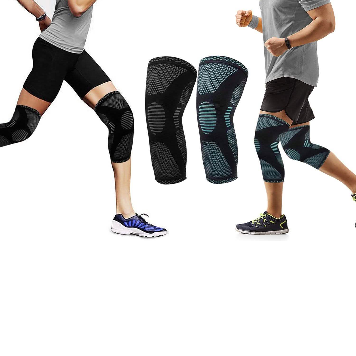 1-Pair: Support And Recover Knee Compression Sleeve Brace With Gel Grip