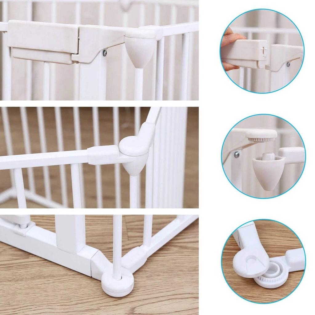 10 ft Wide Baby Gate Playard Satey Rail Fence Barrier Room Divider 5 Panels