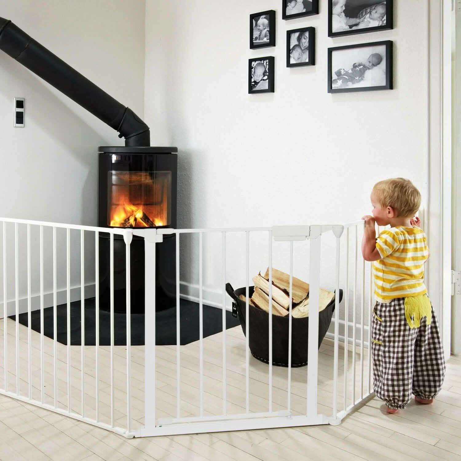 10 ft Wide Baby Gate Playard Satey Rail Fence Barrier Room Divider 5 Panels