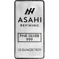 10 oz. Silver Bar - Asahi Refining - .999 Fine Silver in Sealed Protective Plastic