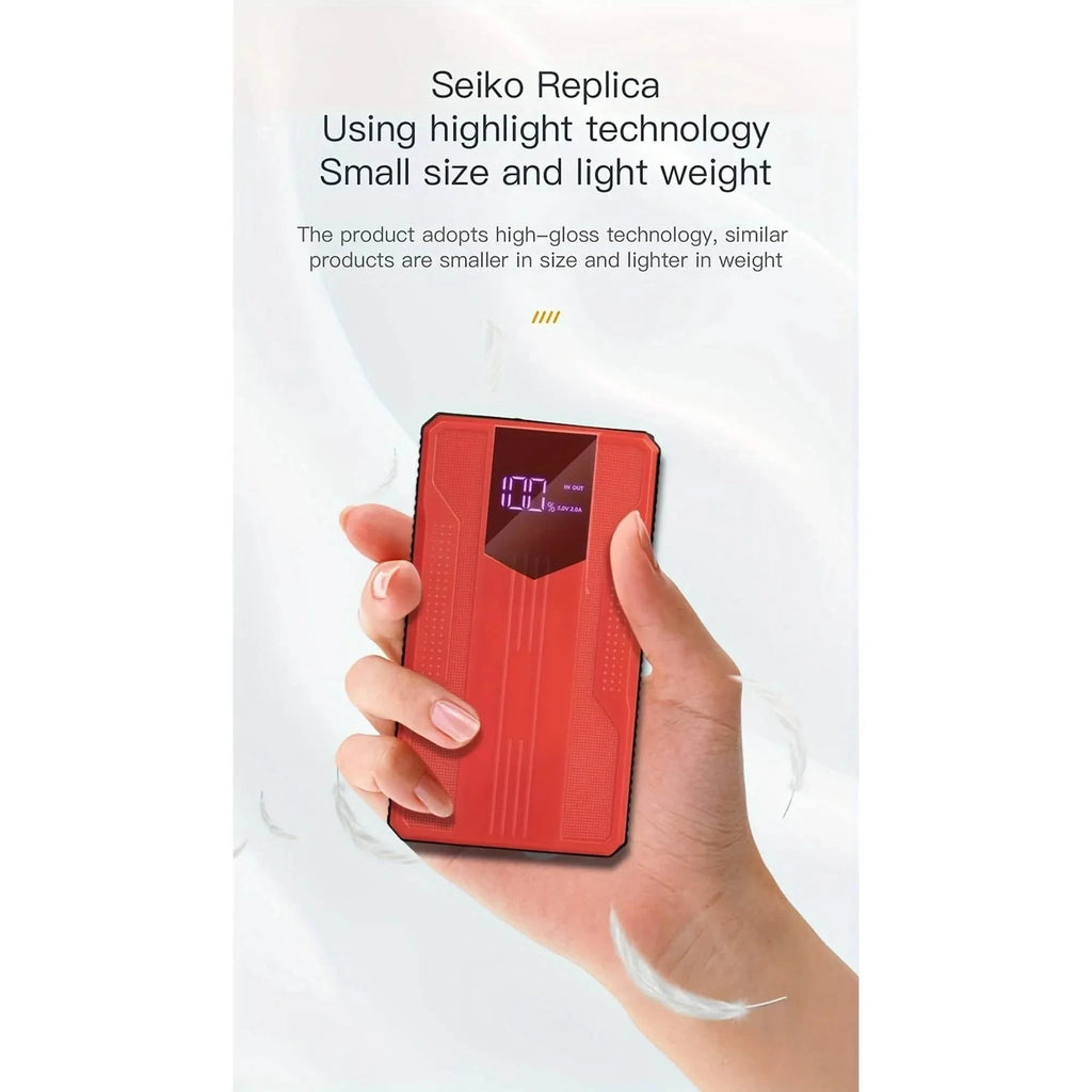 12V Ultra-Portable Car Battery Jump Starter with Advanced Smart Clip & Intuitive LCD Display