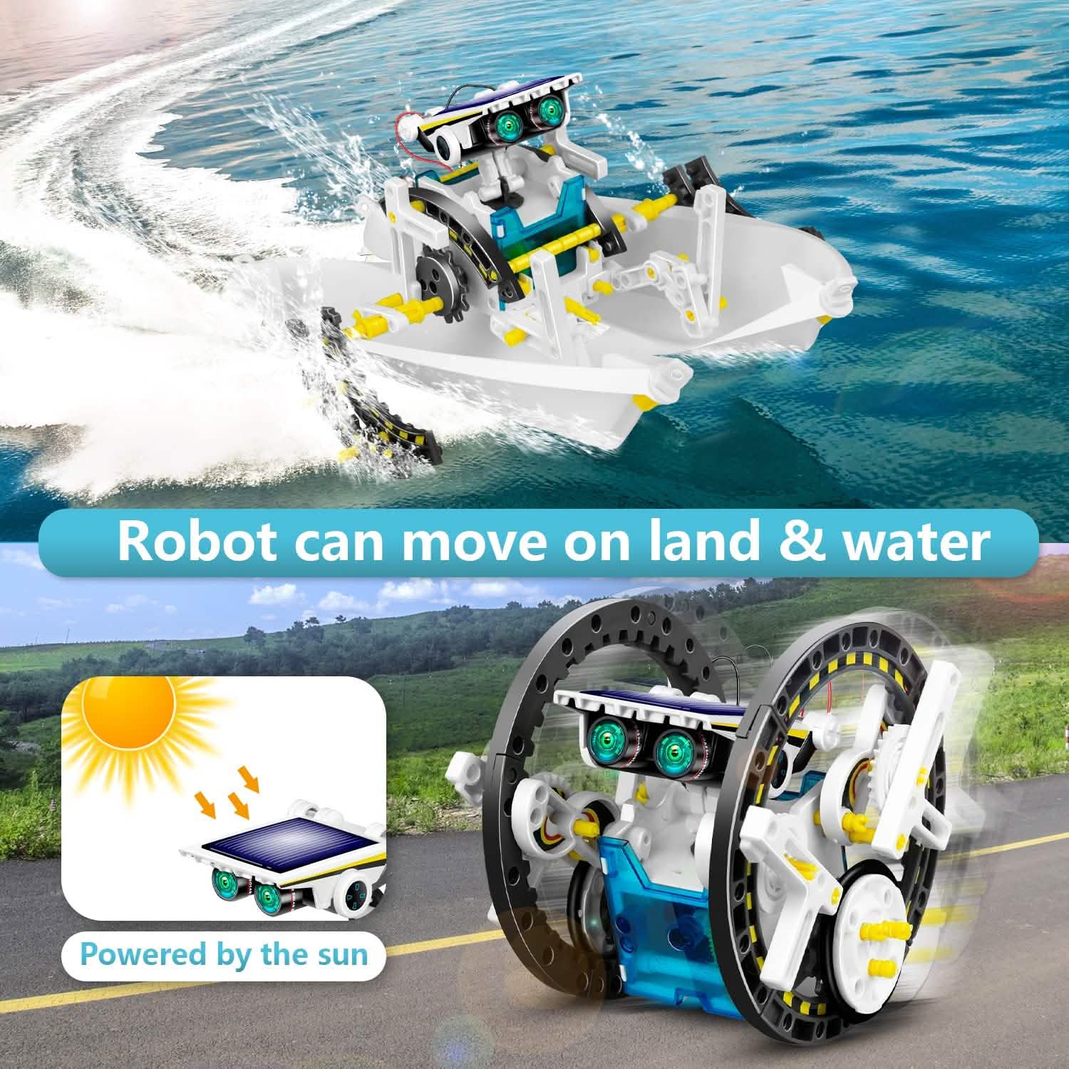 13-in-1 Solar Powered Robot Toy for Kids