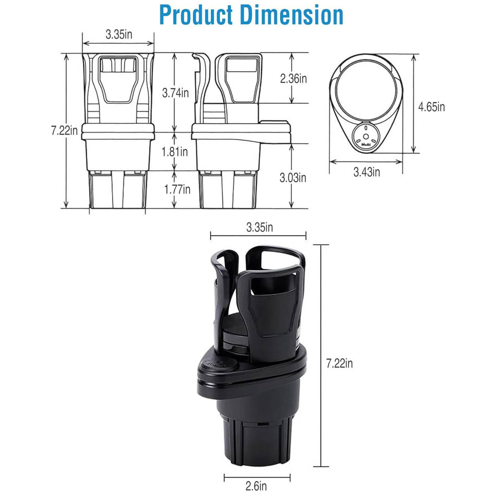2-in-1 Car Cup Holder Extender
