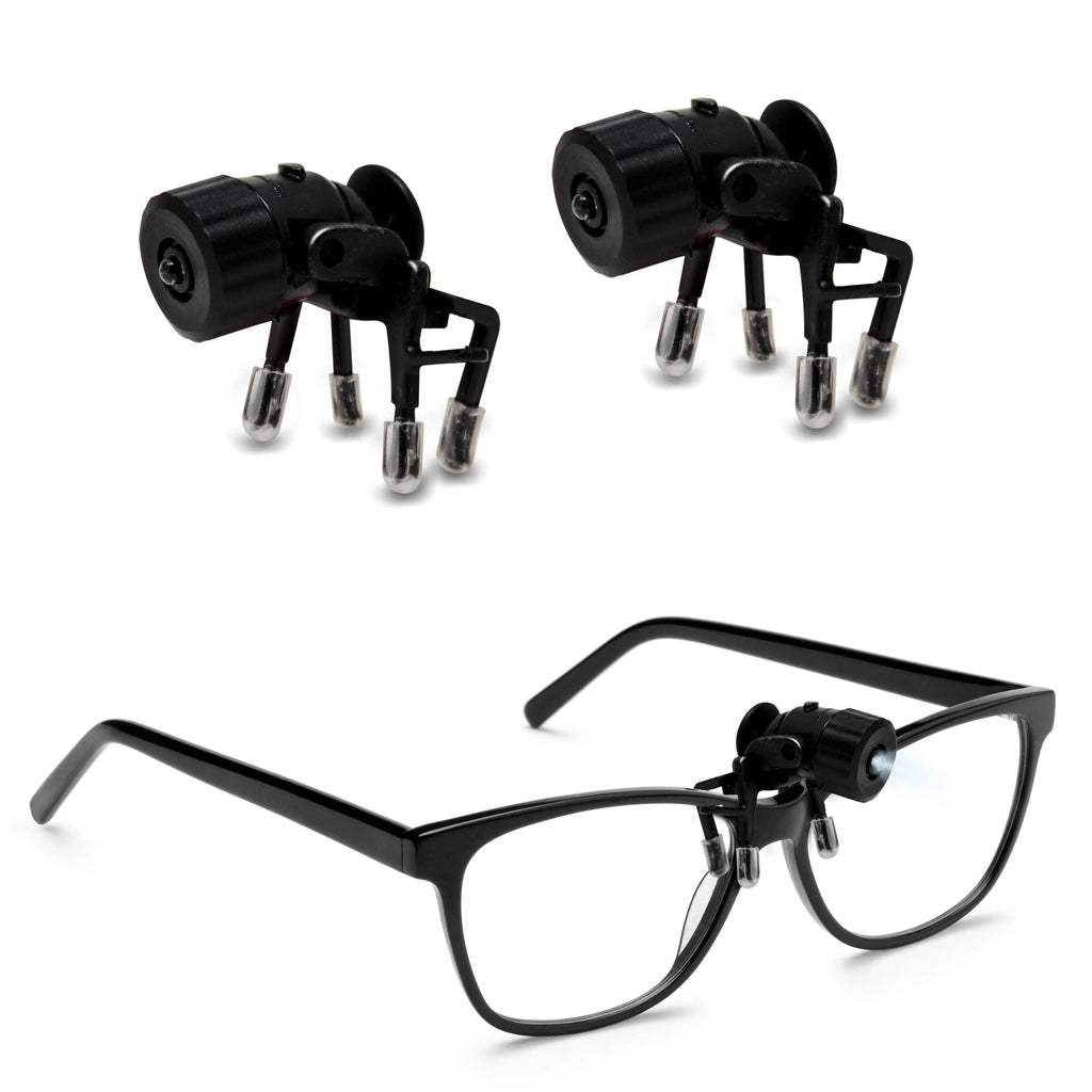 2-Pack: Bright Basics Universal Clip-On Led Glasses Light
