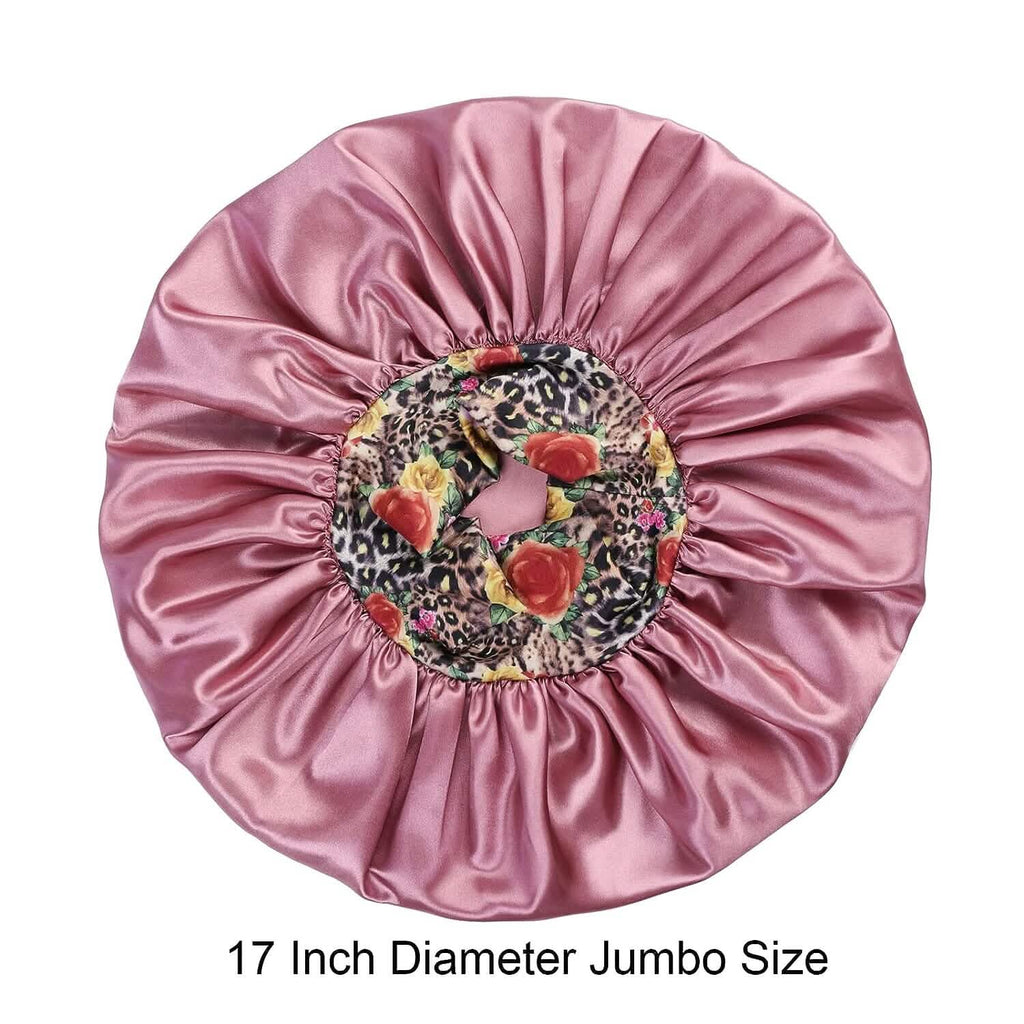 2-Pack: Extra Large Satin Bonnets for Sleeping