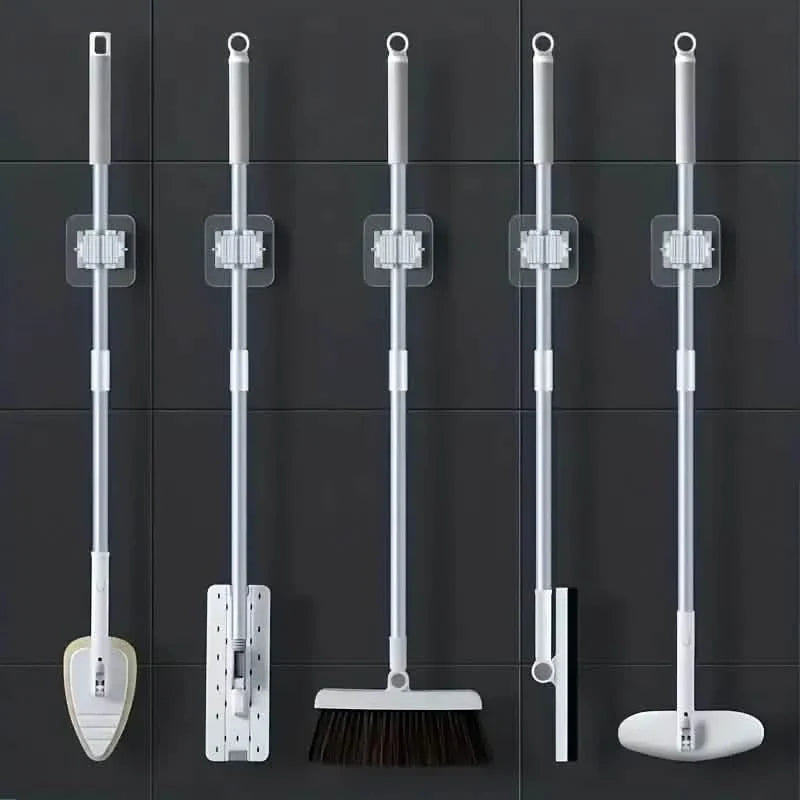 2-Pack: Hanging Mop Storage Rack with Buckle
