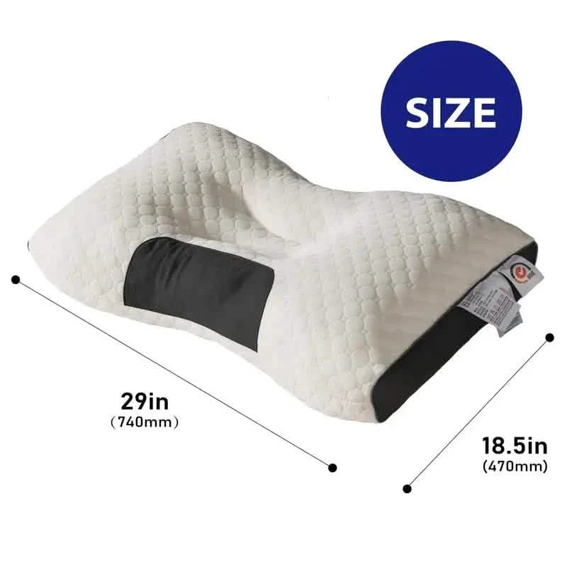 Knitted Antibacterial Cotton Massage Neck Pillow with Removable Cover