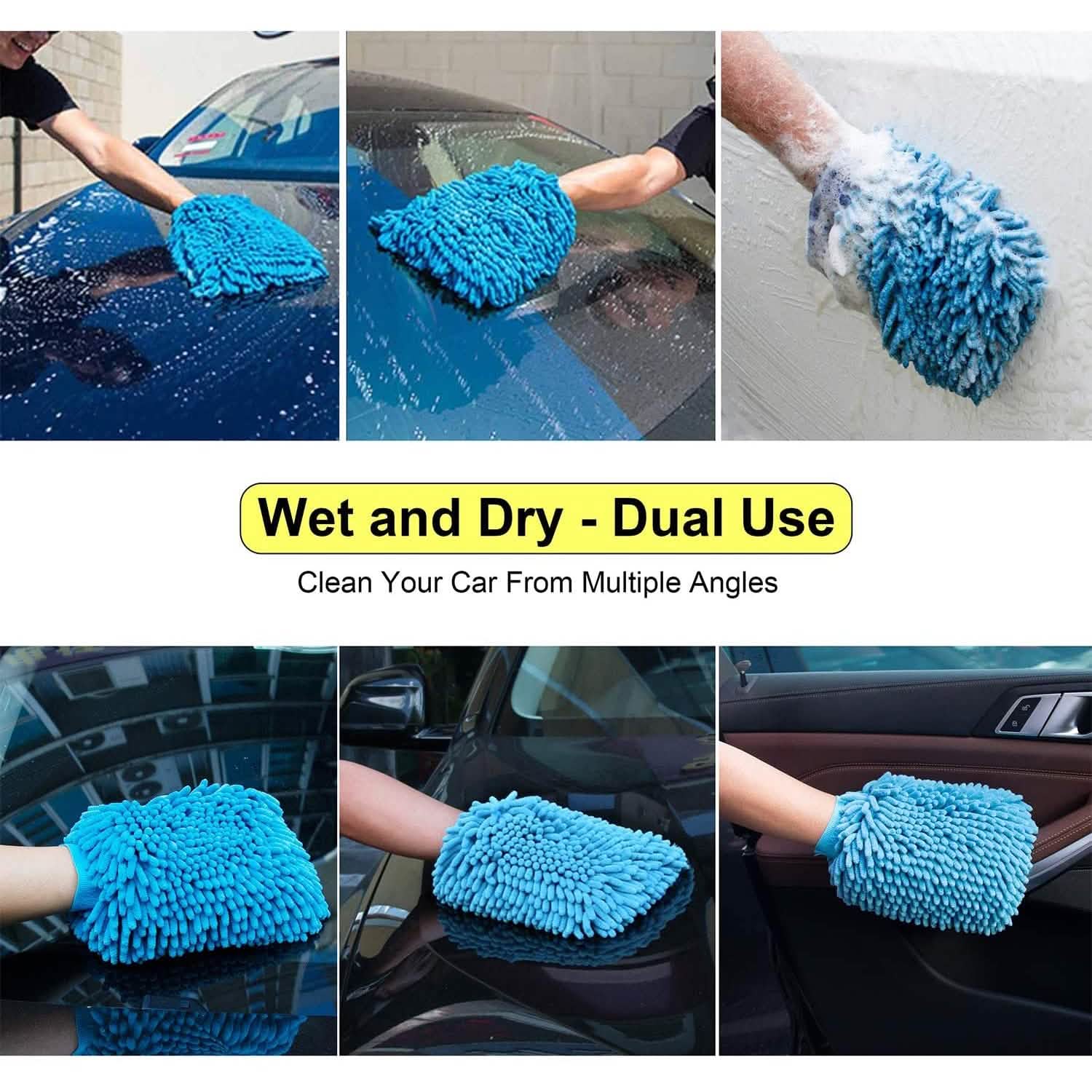 2-Pack: Large Size Microfiber Car Wash Mitt