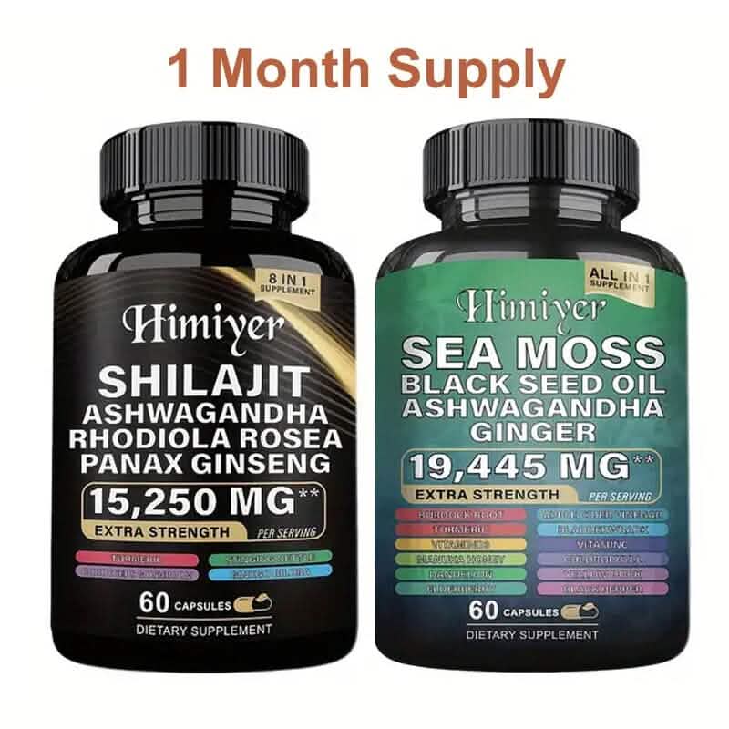2-Pack: Shilajit + Sea Moss High Potency Vitality Combo