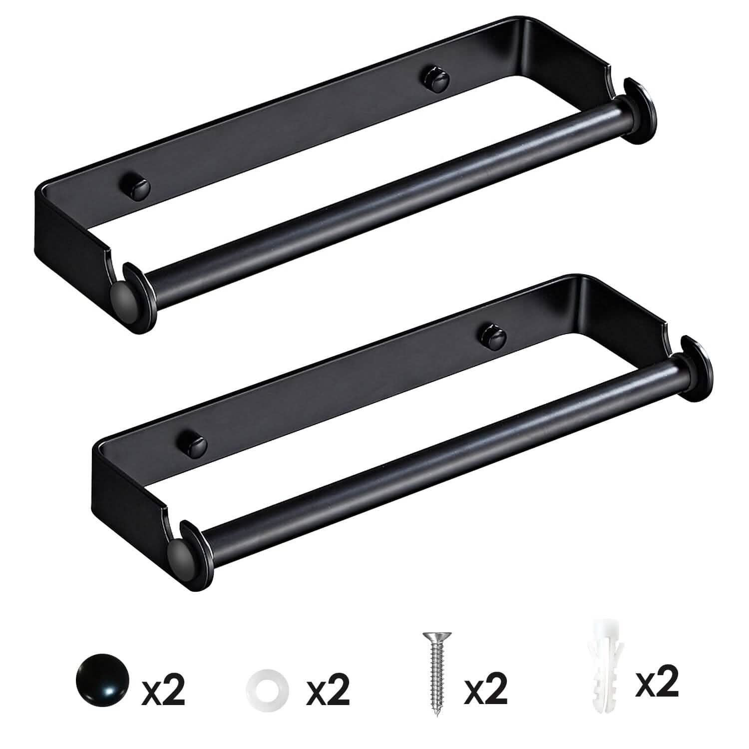 2-Pack: Wall Mounted Paper Towel Holder Under Cabinet
