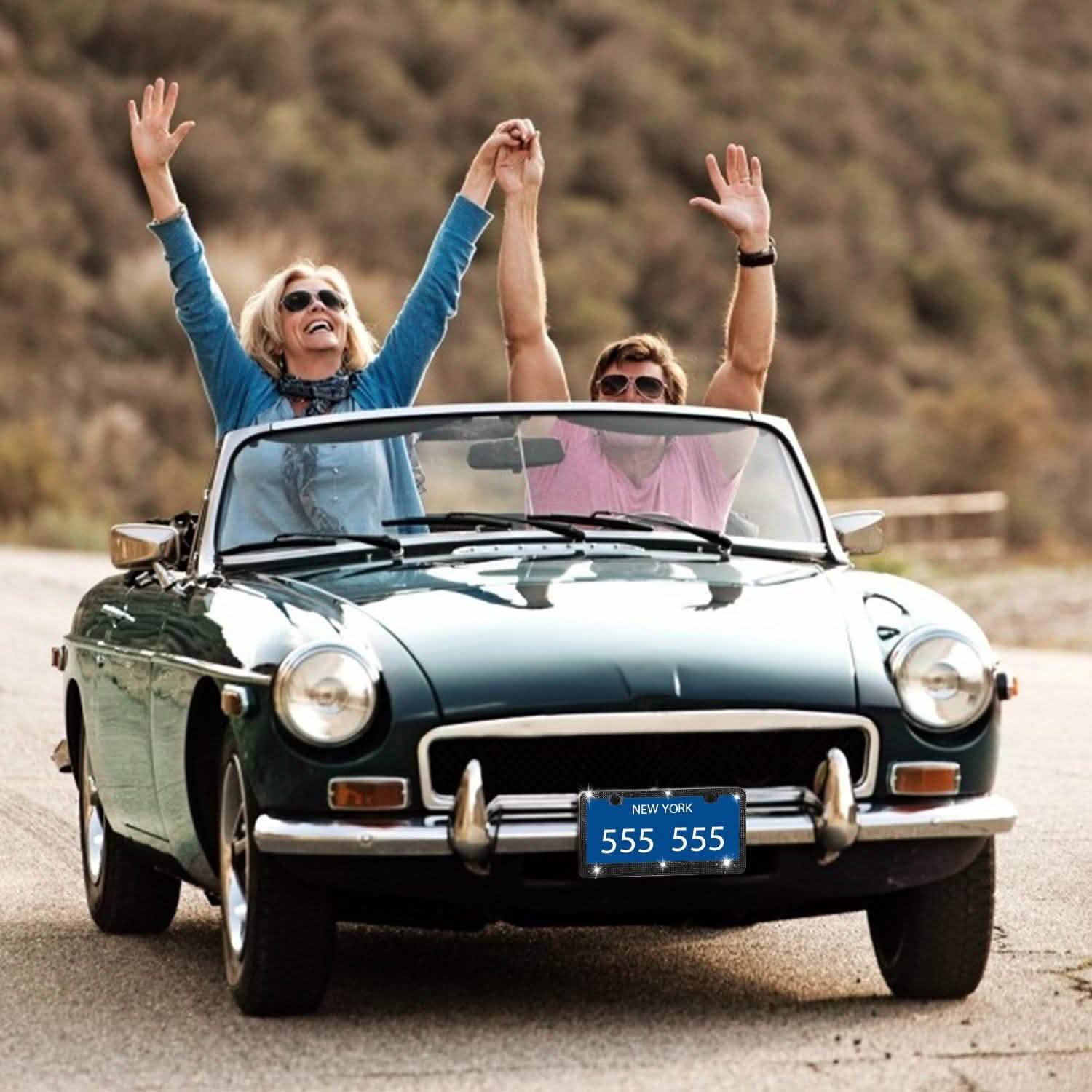 2-Piece: Bling License Plate Frames