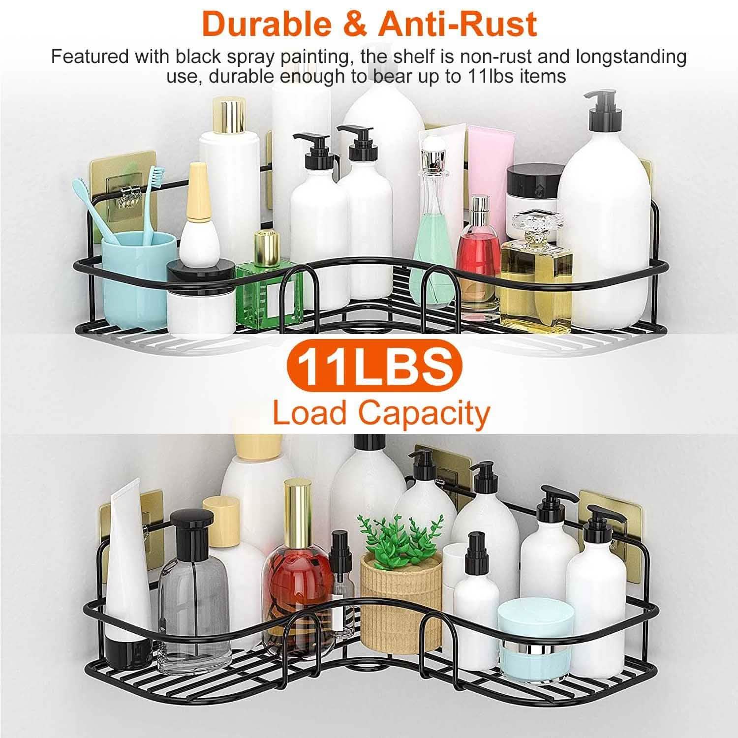 2-Piece: Corner Shower Caddy Shelves