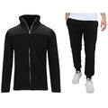 2-Piece: Men's Polar Fleece Sweater Jacket & Jogger Sweatpants Set