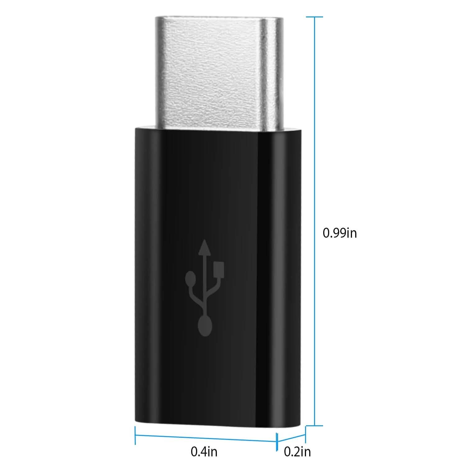 2-Piece: Micro USB To Type C Adapter