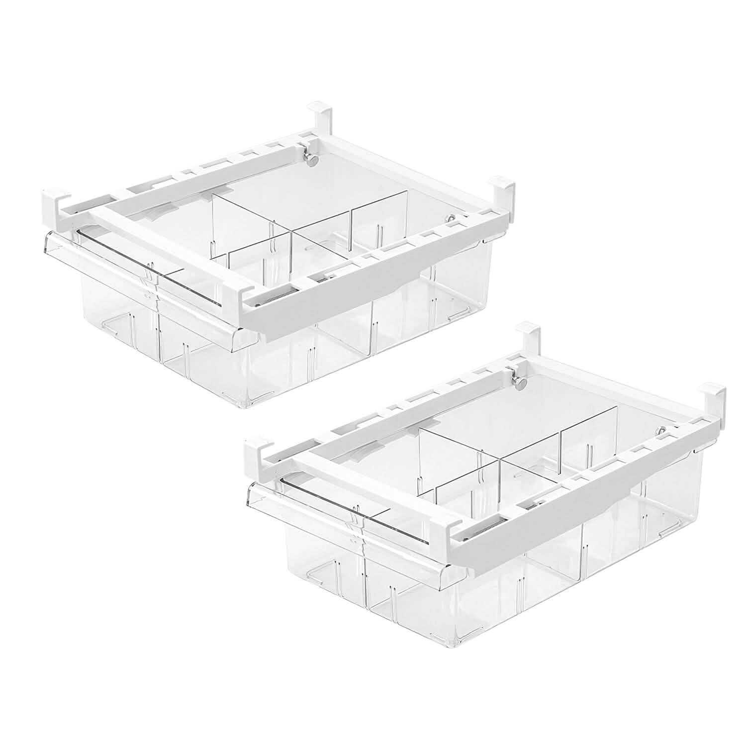 2-Piece: Refrigerator Egg Drawer 36 Egg Capacity Snap On Hanging Storage Tray