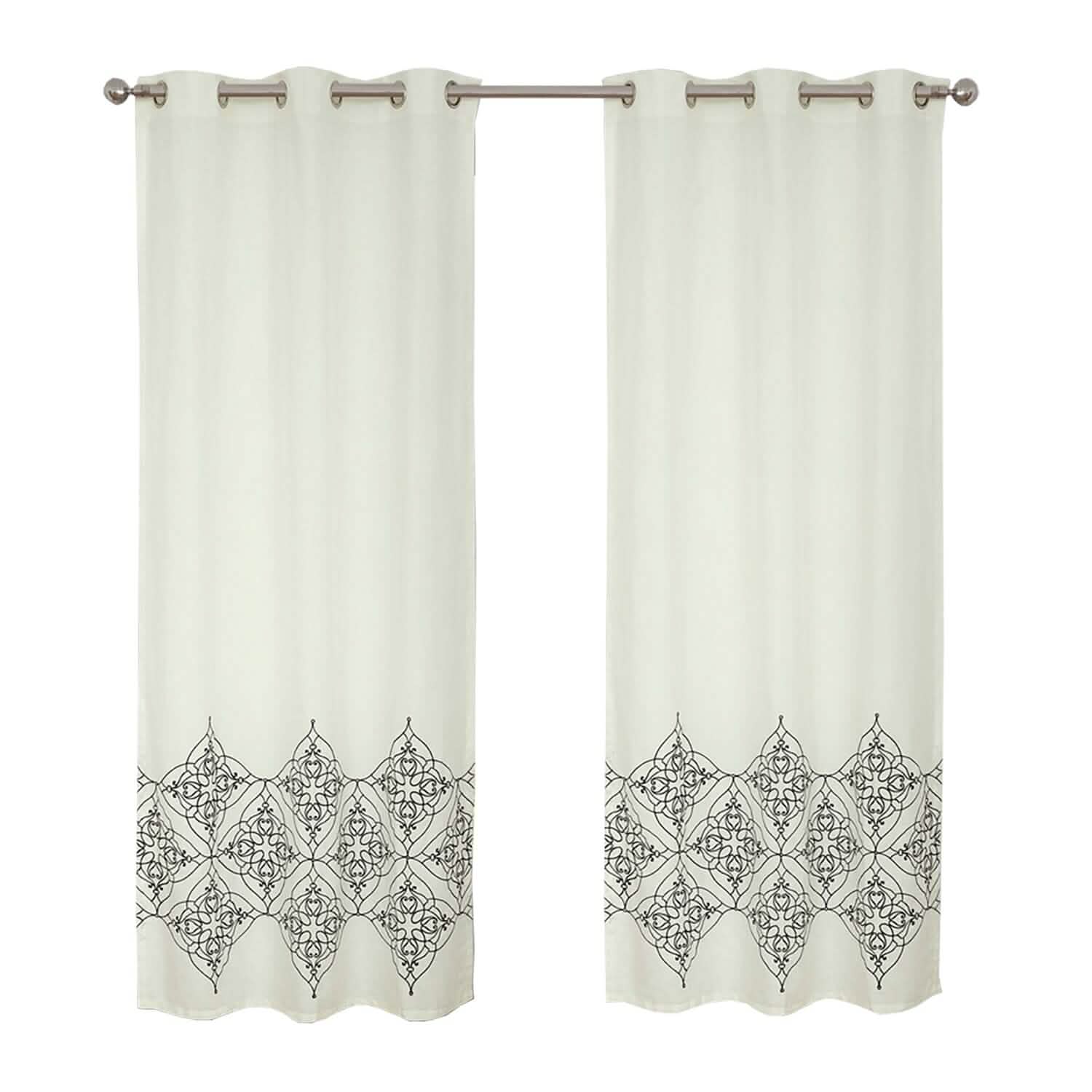2-Piece Set: Global Varanasi Embroidered Window Panel Pair