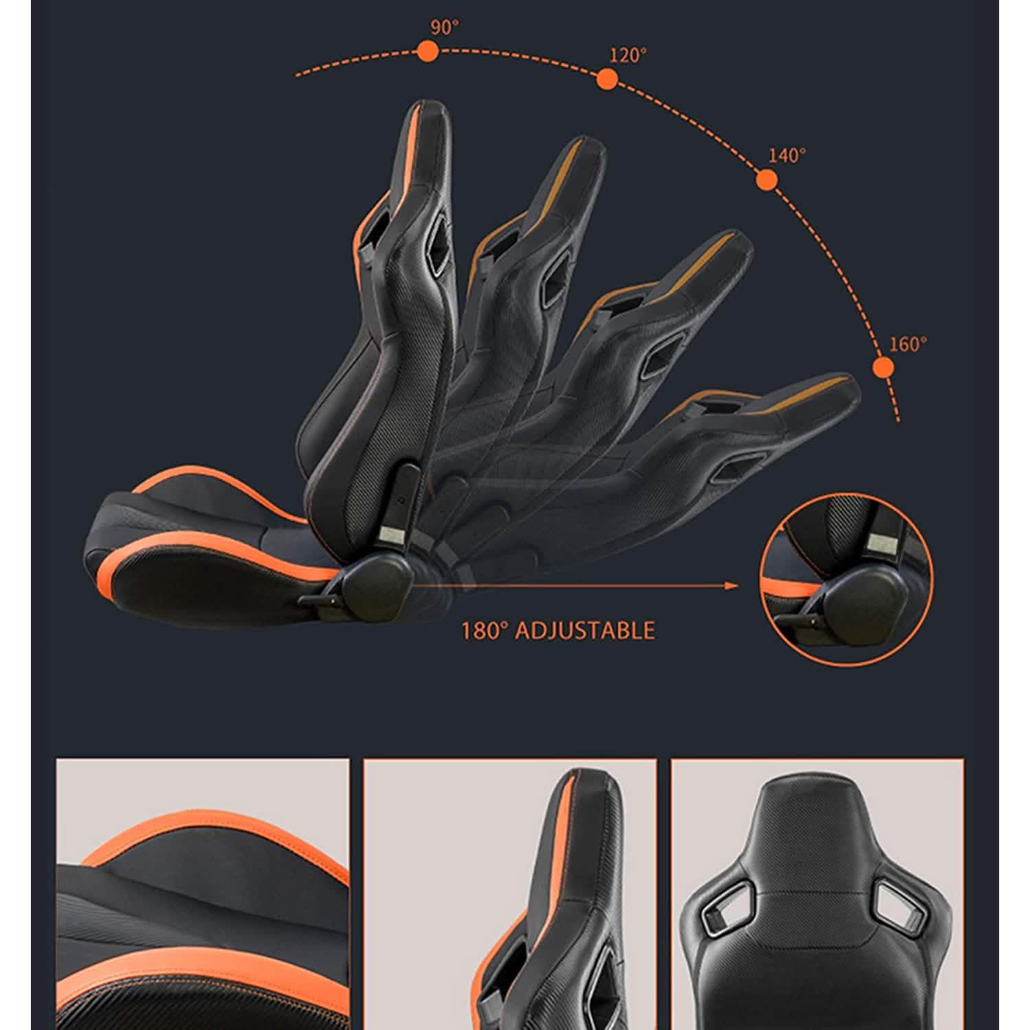 2-Pieces Set: Universal PVC Leather Bucket Seats