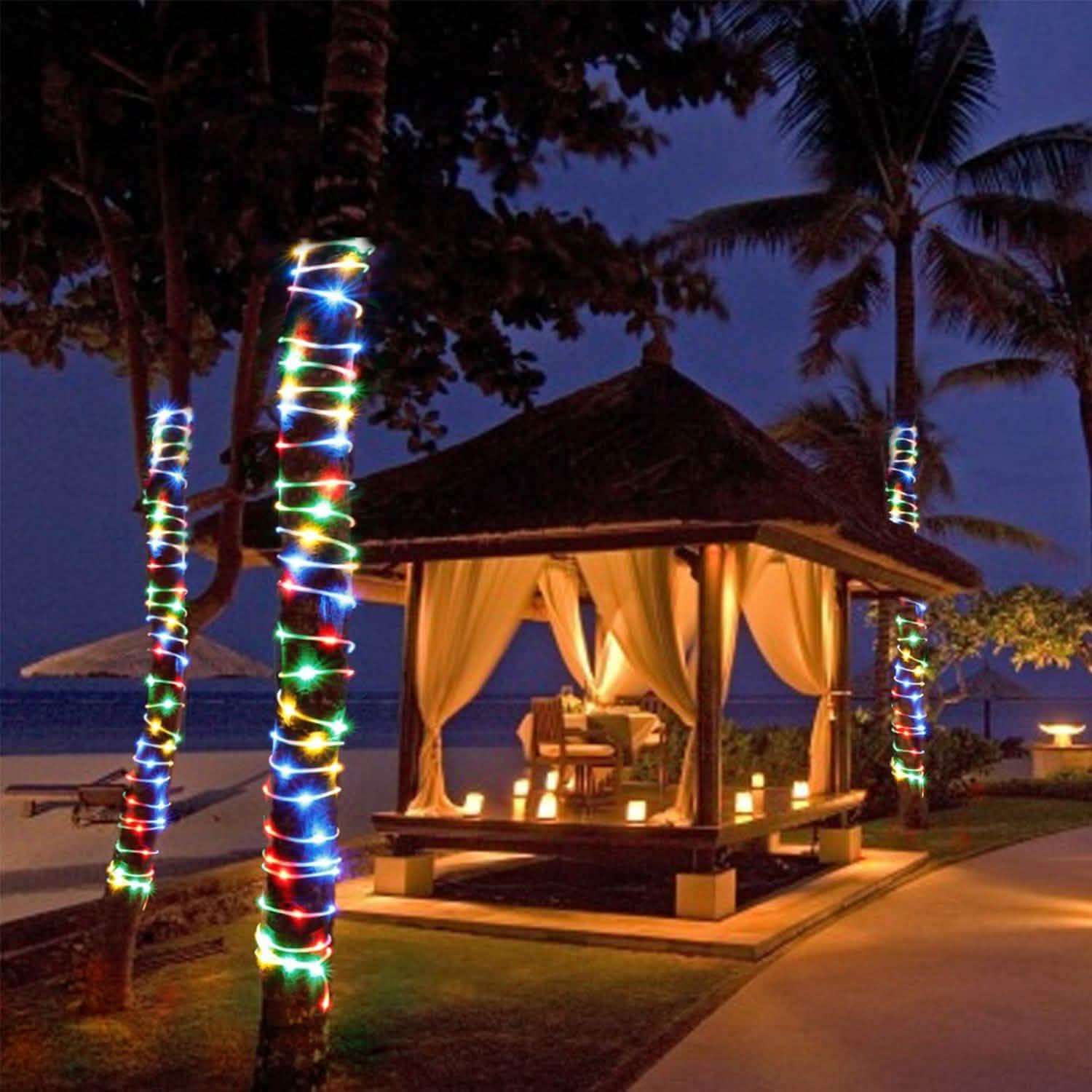 200 Led Multi-Color Waterproof Solar Rope String Fairy Lights
