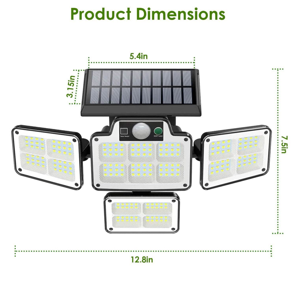 216 LEDs  Solar Outdoor Light Motion Sensor Security Wireless Lamp