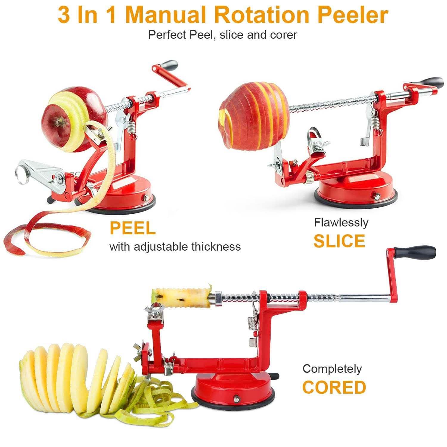 3-in-1 Apple Peeler Manual Rotation