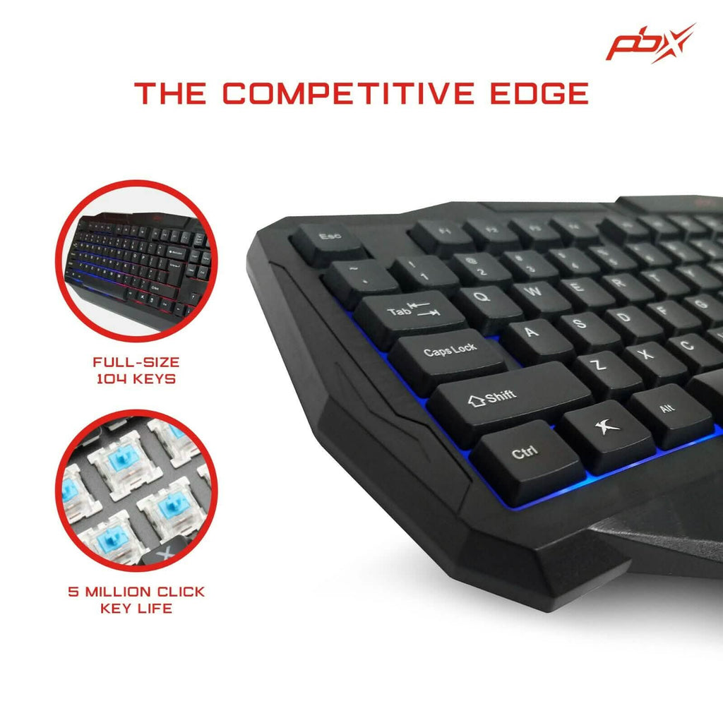 3-Pack: PBX Slayer Pro Gaming Accessories - Keyboard, Computer Mouse and Mousepad