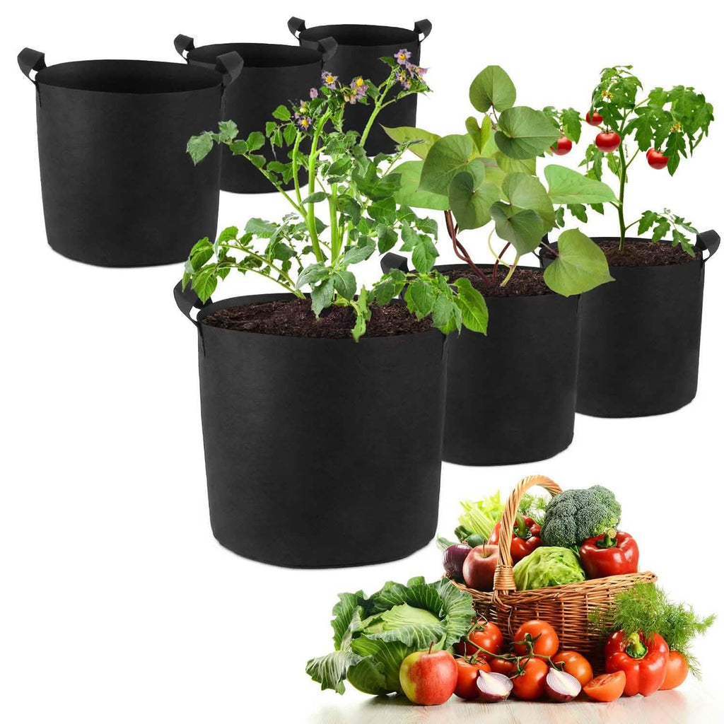 3-Pack: Planter Bags Breathable Planting Fabric Pots with Harvest Window