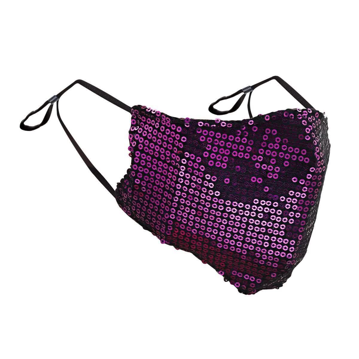 3-Pack: Reusable Washable Fitted Sequin Mask