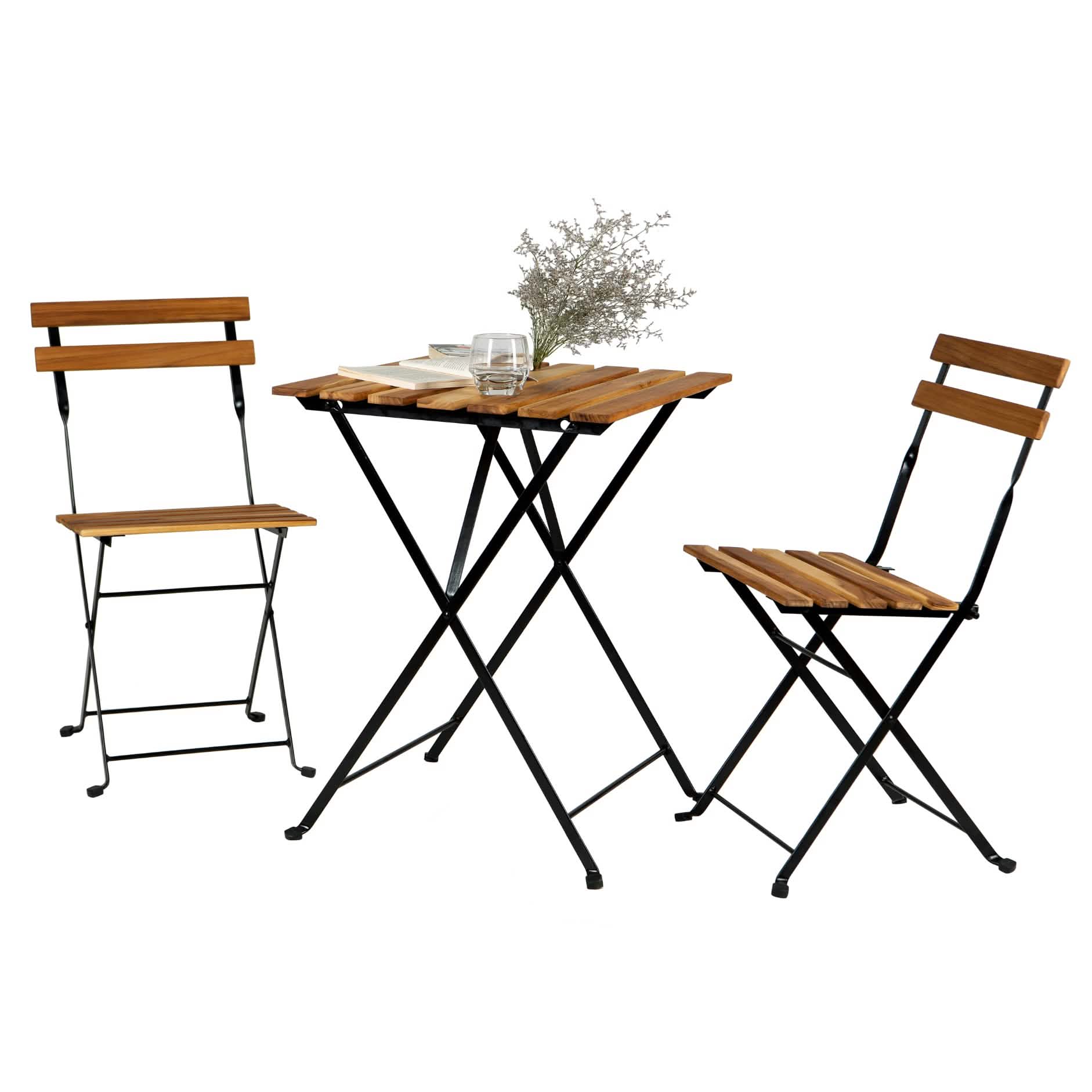 3-Piece: Patio Dining Table Chairs Set