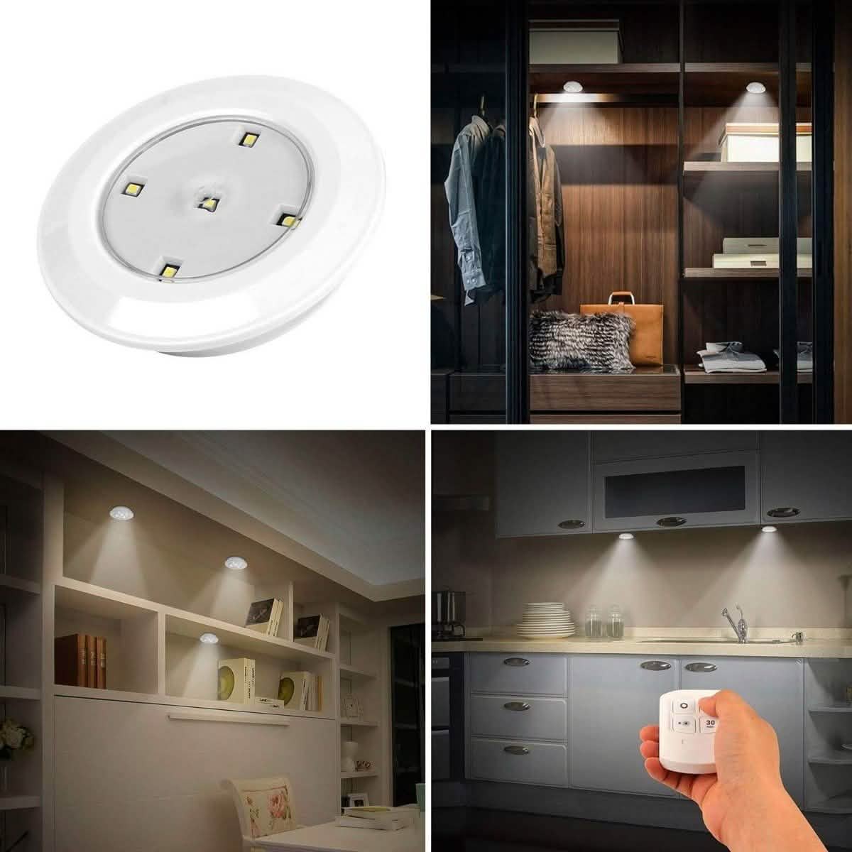 3-Pieces: LED Night Cordless Battery Powered