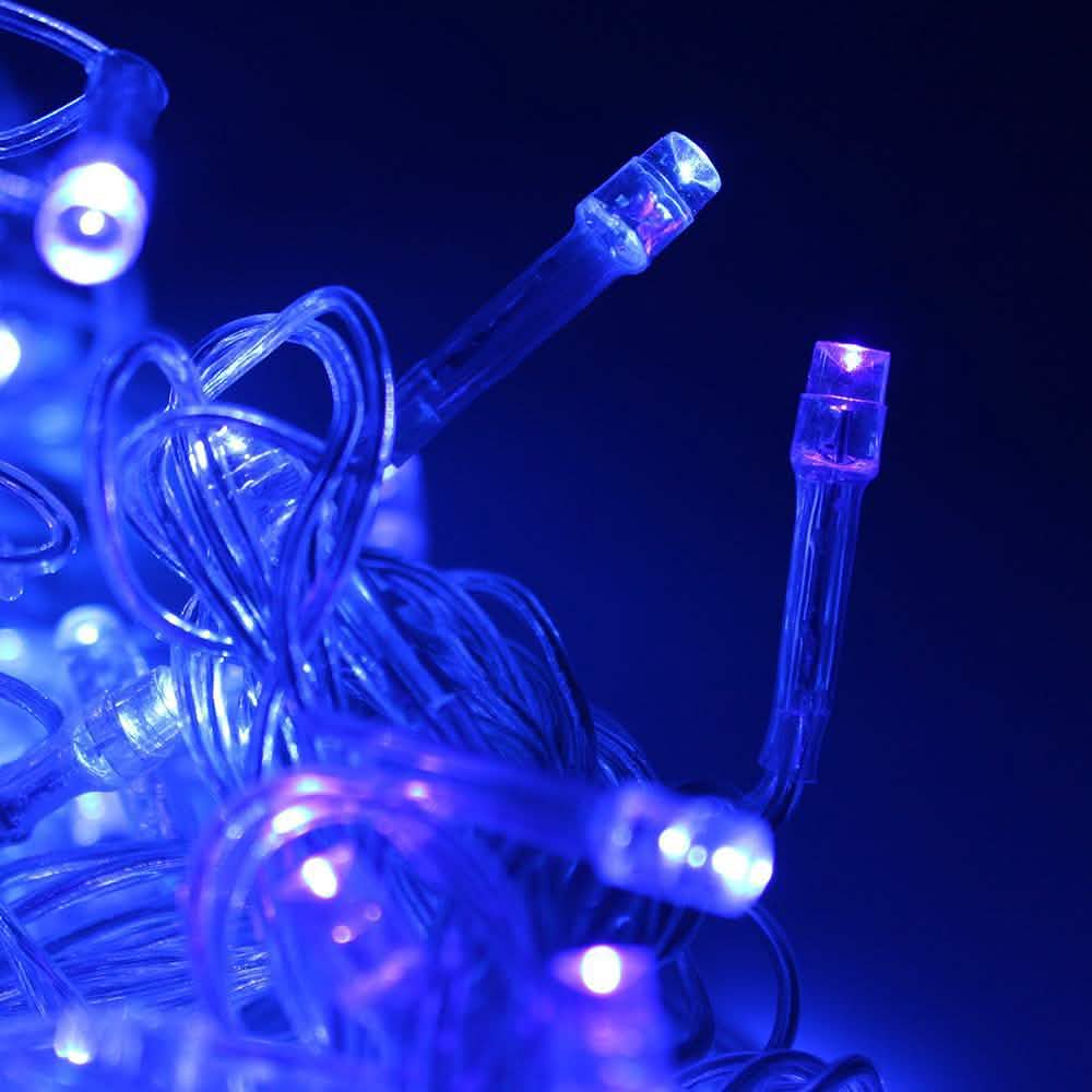 300 LED Blue Fairy String Light Curtain Light with Controller