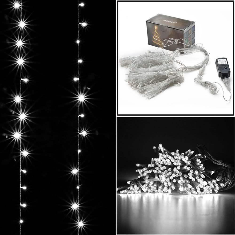 300 LED Curtain Light Safety Voltage Operated - 8 Lighting Modes