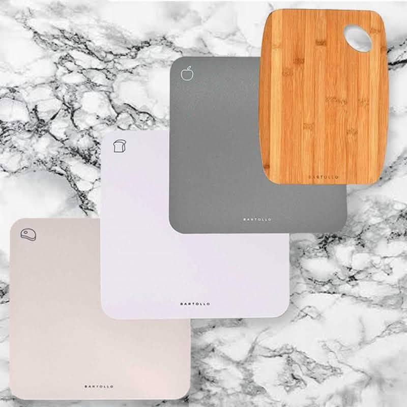 4-Pack: Bartollo Non-Slip Cutting Boards with Free Knife