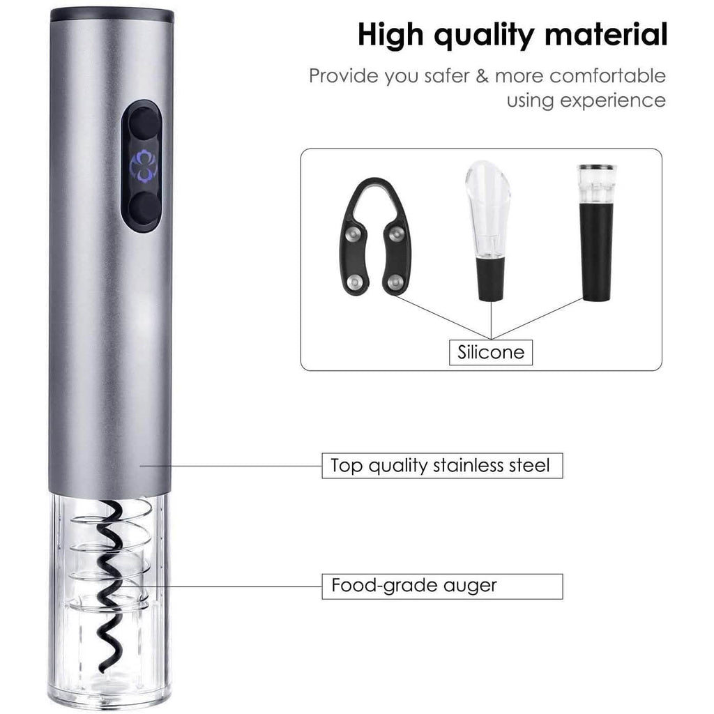 4-Piece Set: Electric Wine Bottle Opener