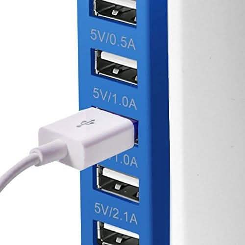 40-Watt 6-Port USB Charging Station for Smart Phones and Tablets