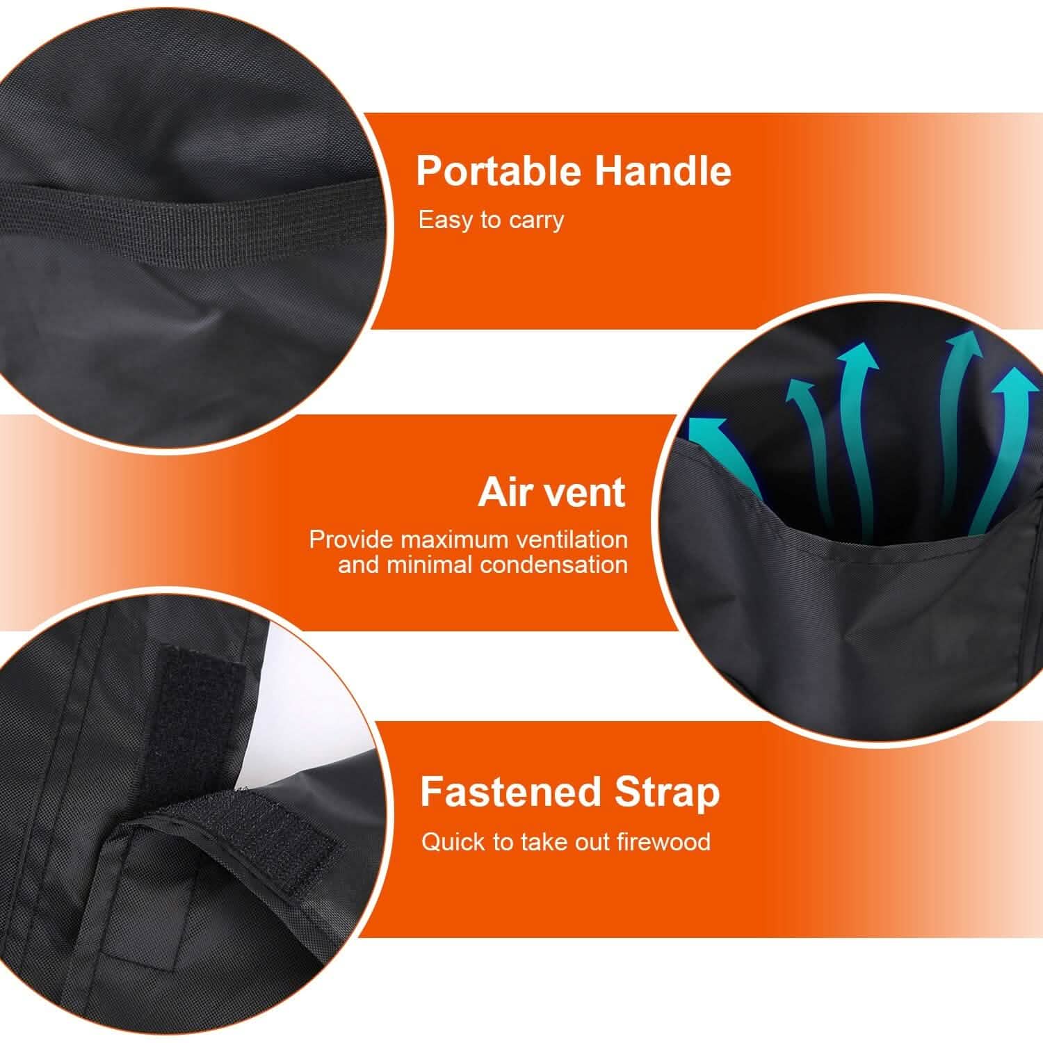 420D Oxford Fabric Firewood Rectangular Log Rack Cover