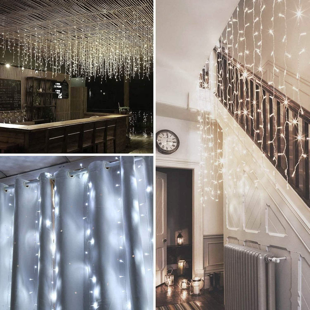 448 LED 6.6 x 19.6 Ft. LED Curtain Lights with 8 Light Modes and Memory Function