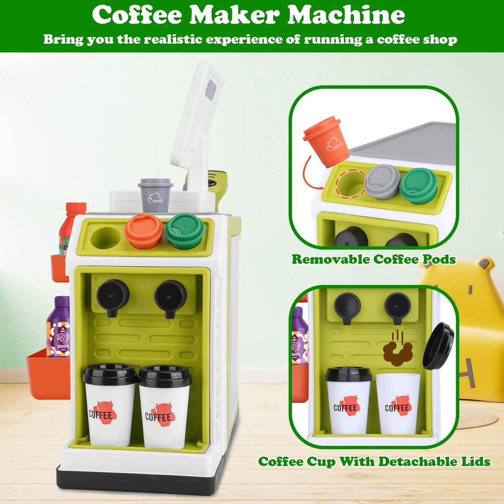 48-Piece: Pretend Cash Register Play Toy Set