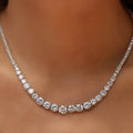 48.00 CTTW Graduated Tennis Necklace made with Swarovski Elements
