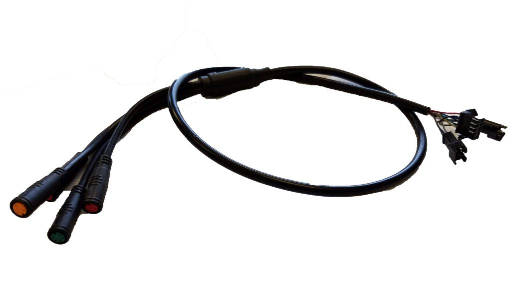 Mountain Bike 48 Volt Wiring Harness Controller to LCD (Female Plug End - Male Pin Ends) - Version 1