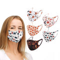 5-Pack: Fun Prints Reusable Halloween Face Masks