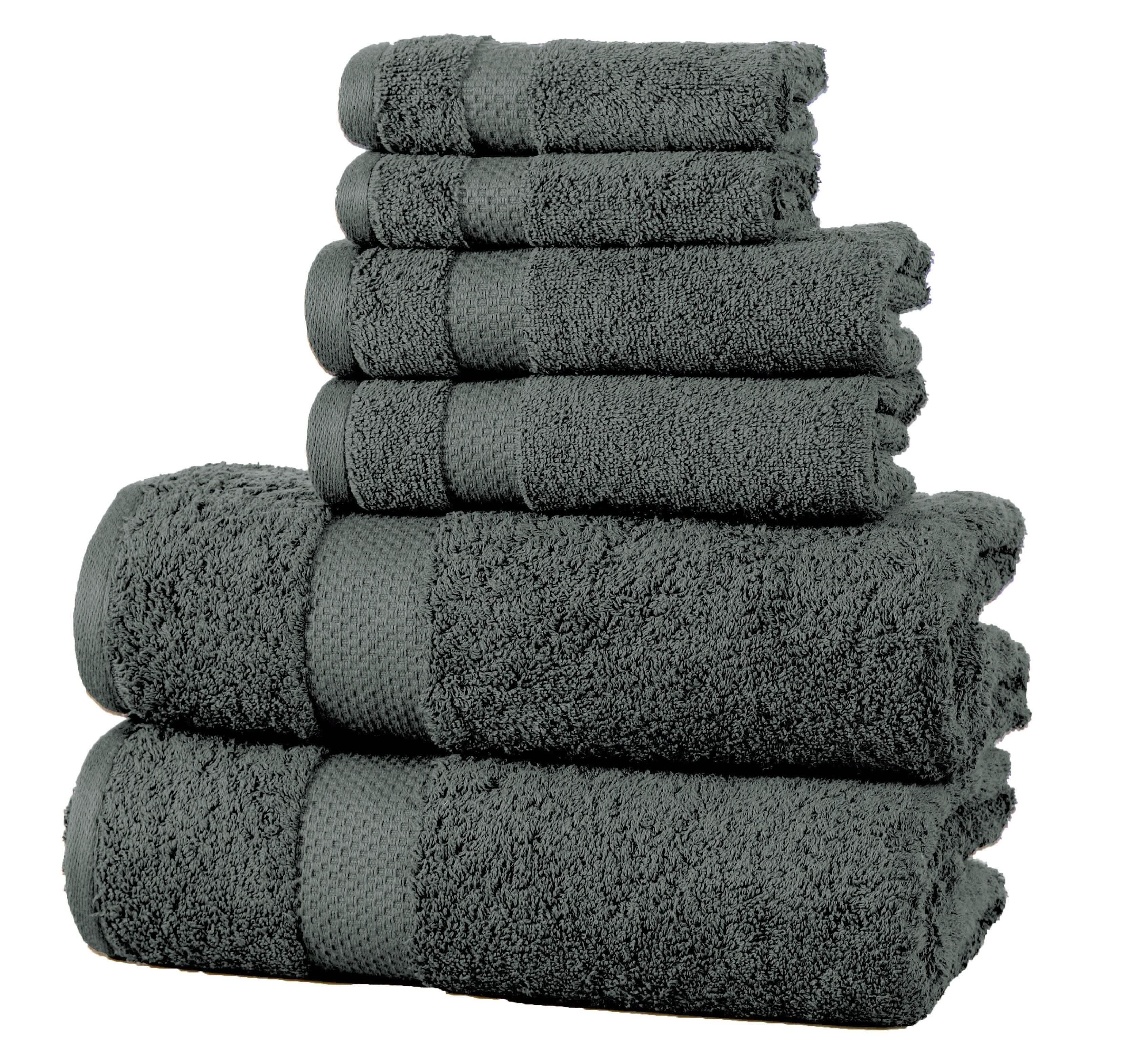 6-Pack: 100% Cotton Towel Set - Assorted Colors