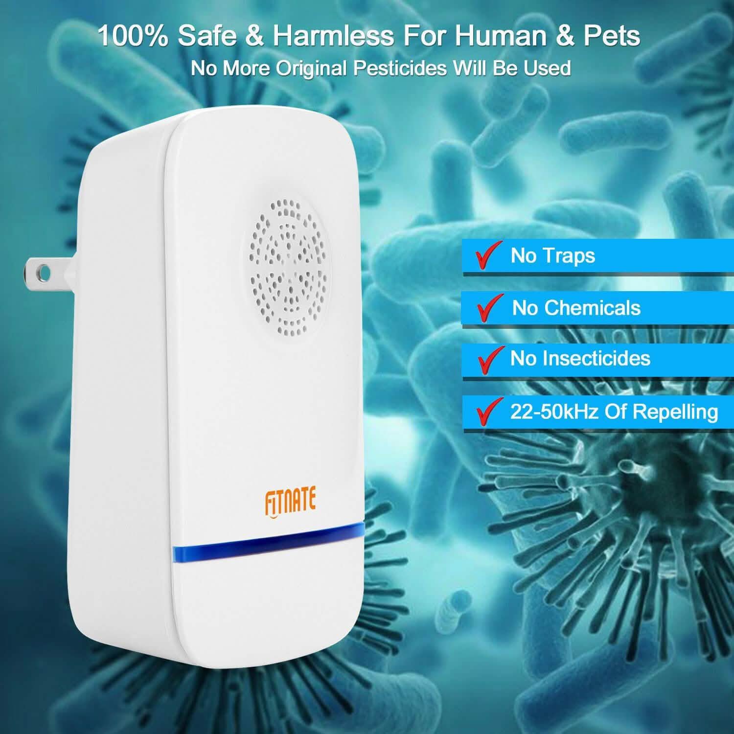 6-pack: Electronic Ultrasonic Pest Repeller