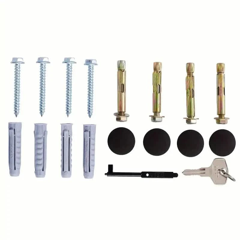 Galvanized Steel Parcel Mailbox w/Code Lock & Mounting Hardware