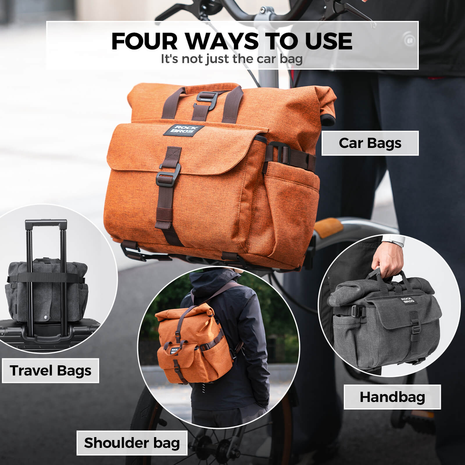 Folding Bike Handlebar Bag - 11.5L