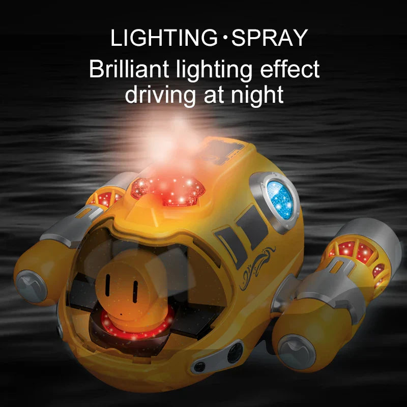 Waterproof RC Boat Toy for Kids Dual Propeller Remote Control Boat