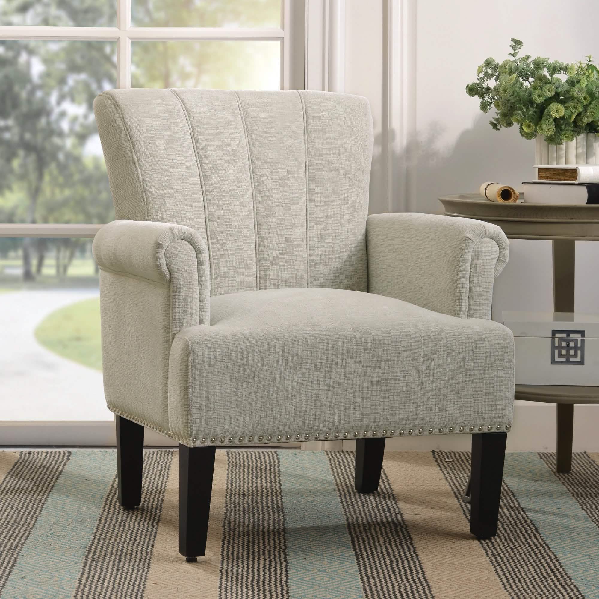 Accent Rivet Tufted Polyester Armchair