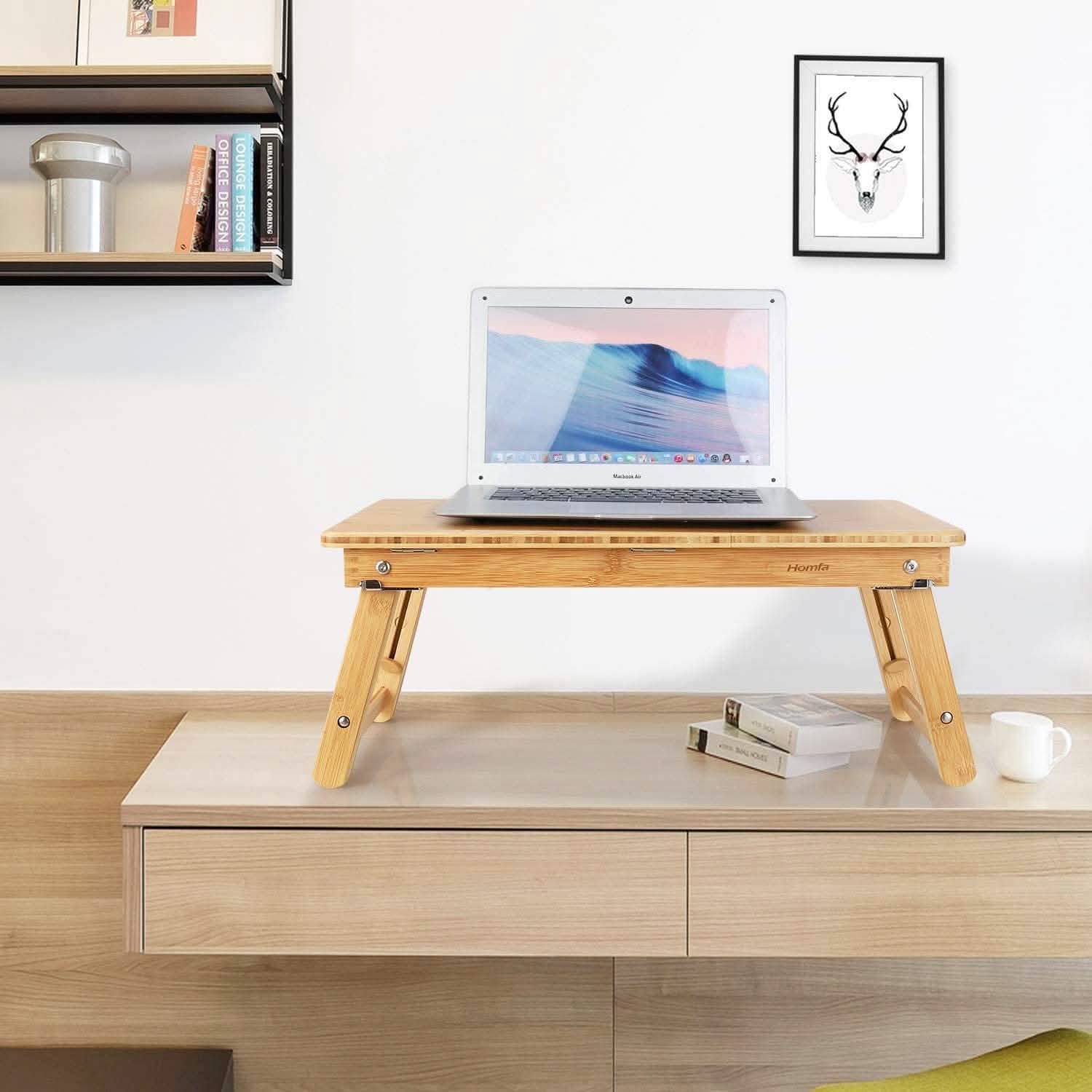 Adjustable Bamboo Laptop Desk