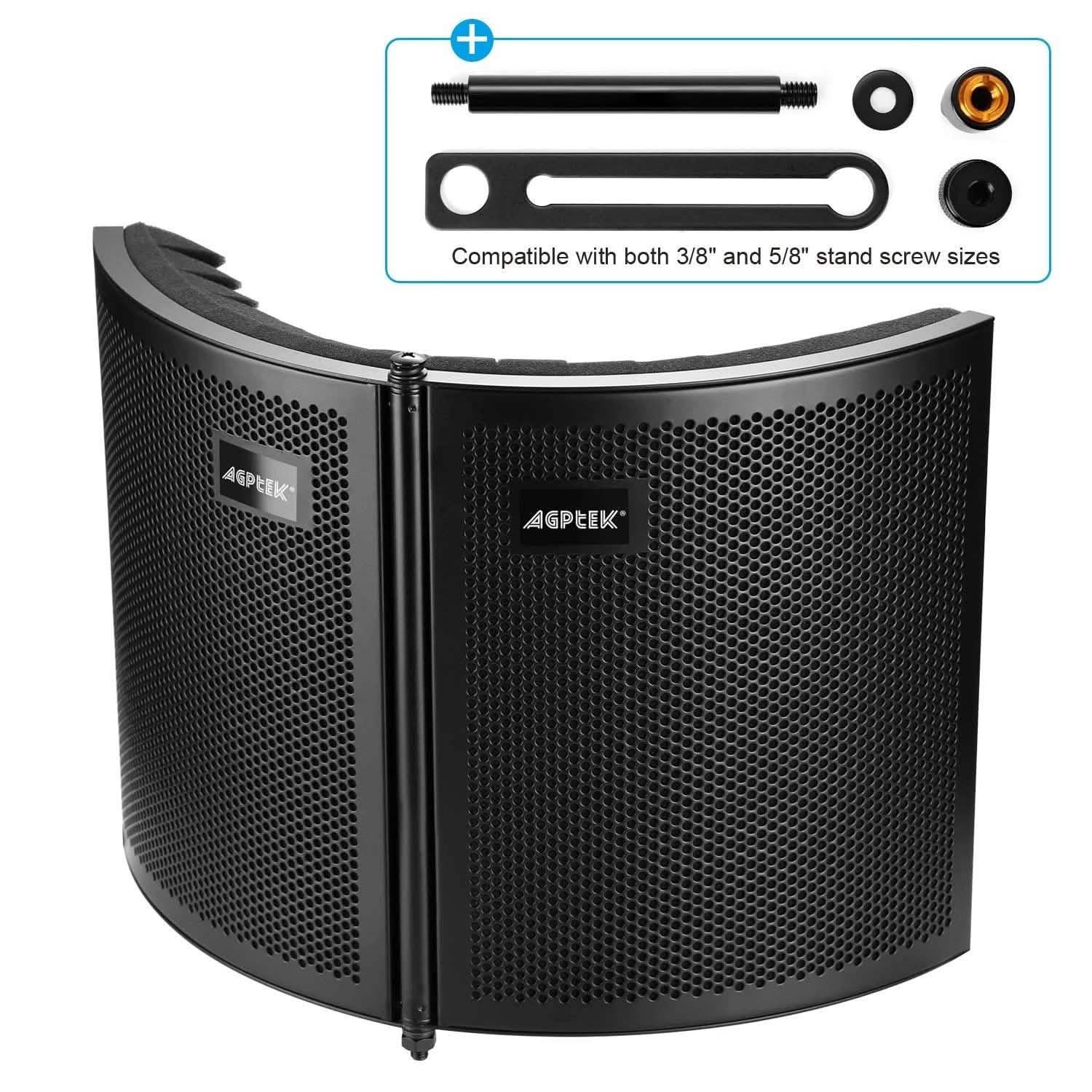 AGPTEK Studio Microphone Foam Shield Soundproofing