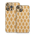 Orange Checks - Apple iPhone 14 Skin